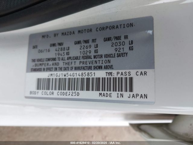 JM1GJ1W54G1485851 Mazda Mazda6 I Grand Touring