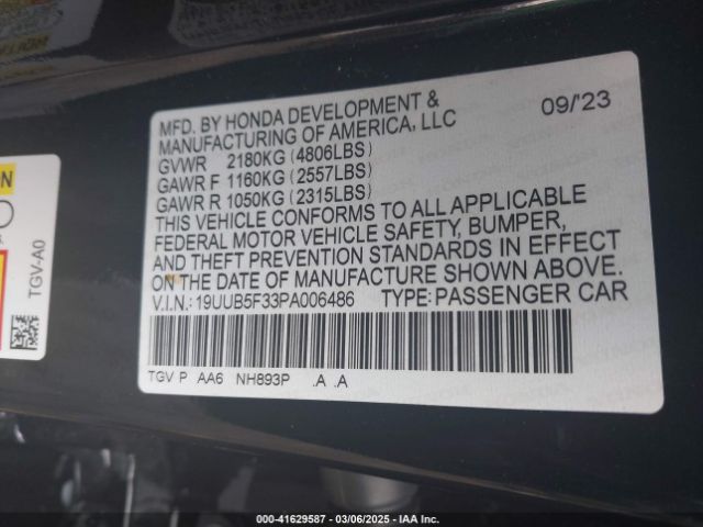 2023 ACURA TLX 19UUB5F33PA006486 Photo 8