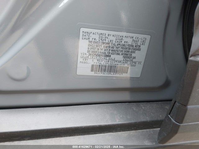 3N1CP5CV0RL539959 Nissan Kicks Sv Xtronic Cvt