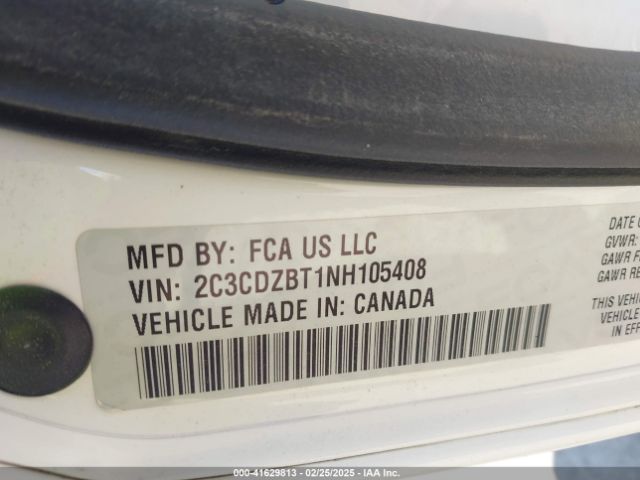2C3CDZBT1NH105408 Dodge Challenger R/t
