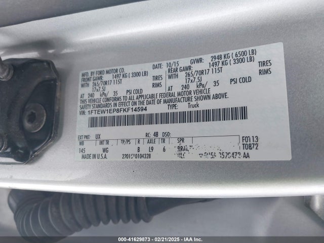 Ford F-150 Xl 2015 1FTEW1EP8FKF14594 Image 9
