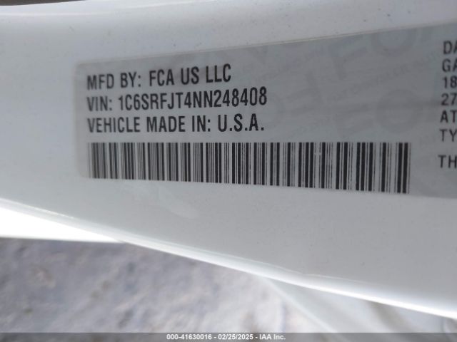 1C6SRFJT4NN248408 RAM 1500 Laramie  4x4 5'7 Box