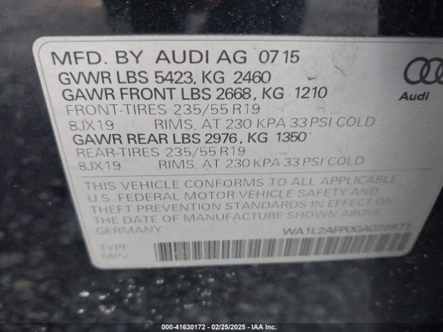 WA1L2AFP0GA026971 Audi Q5 2.0t Premium