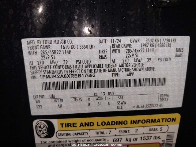 Ford Expedition Limited Max 2024 1FMJK2A8XREB17692 Image 9