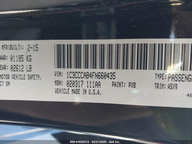 Chrysler 200 Limited 2015 1C3CCCAB4FN660435 Image 9