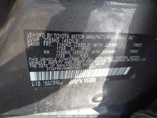Toyota RAV4 LE 2017 2T3ZFREV9HW313442 Image 8