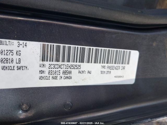 2C3CDXCT1EH252525 Dodge CHARGER R/T