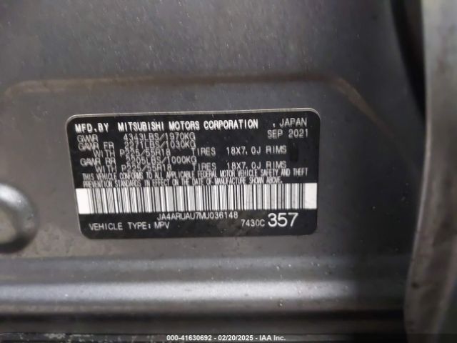 2021 MITSUBISHI OUTLANDER SPORT JA4ARUAU7MU036148 Photo 8