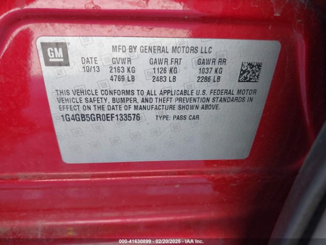 1G4GB5GR0EF133576 Buick Lacrosse Leather Group