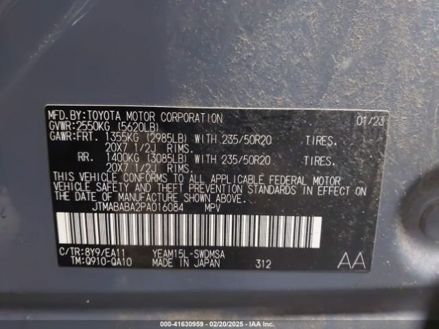 JTMABABA2PA016084 Subaru Solterra Limited