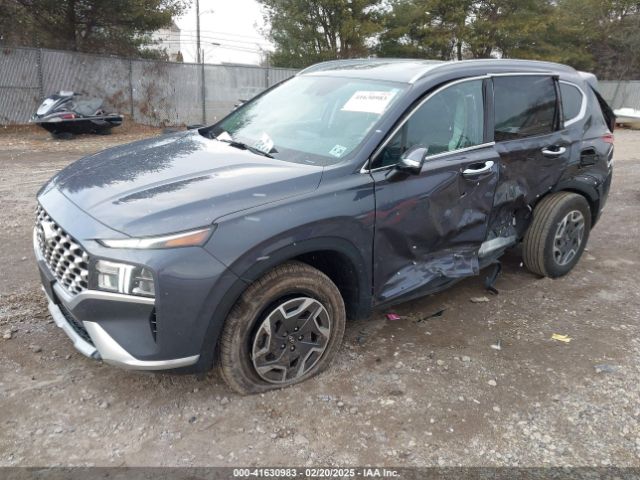 KM8S2DA13MU013627 Hyundai Santa Fe Hybrid Blue
