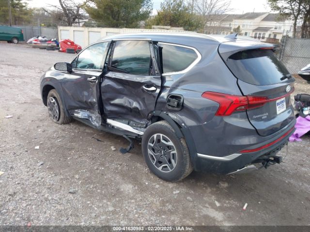 KM8S2DA13MU013627 Hyundai Santa Fe Hybrid Blue