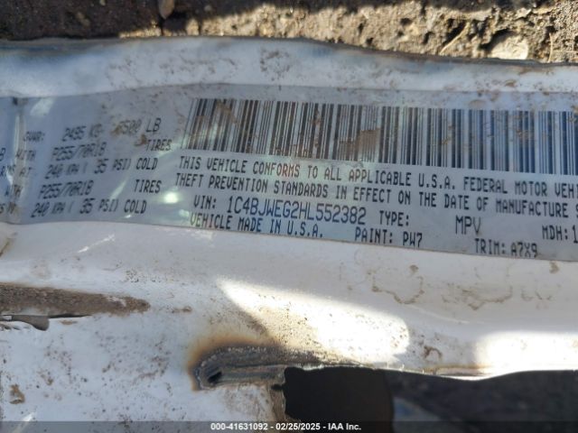 1C4BJWEG2HL552382 Jeep Wrangler Unlimited Sahara 4x4