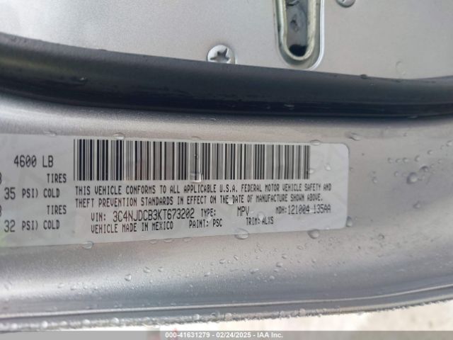 3C4NJDCB3KT673202 Jeep Compass Limited 4x4