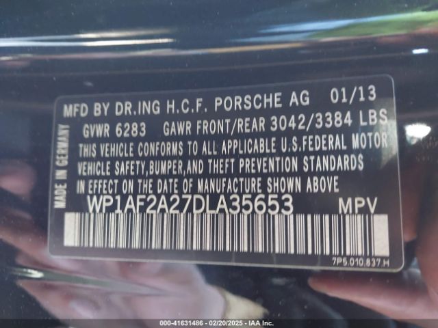 2013 PORSCHE CAYENNE WP1AF2A27DLA35653 Photo 8