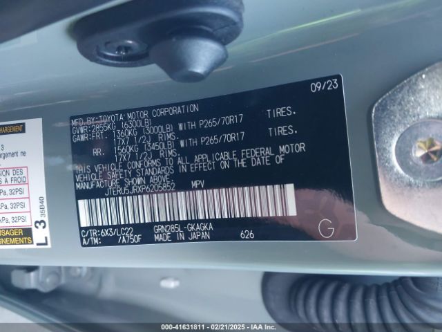 JTERU5JRXP6205852 Toyota 4runner Trd Off Road Premium