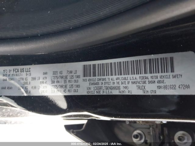 2019 RAM 1500 1C6SRFLT6KN600686 Photo 8
