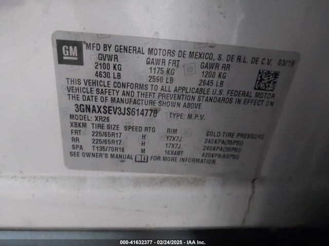 Chevrolet EQUINOX LT 2018 3GNAXSEV3JS614770 Image 9