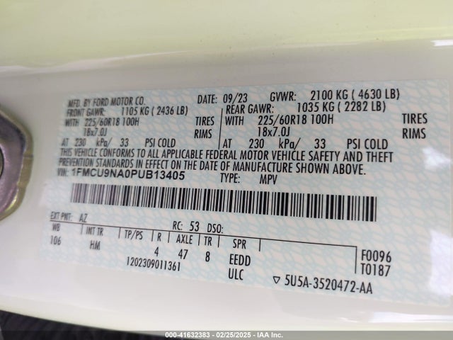 Ford Escape St-line Select 2023 1FMCU9NA0PUB13405 Image 9