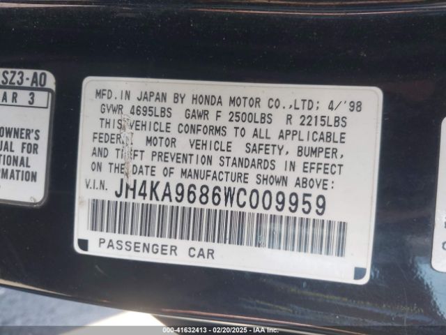 1998 ACURA RL JH4KA9686WC009959 Photo 8