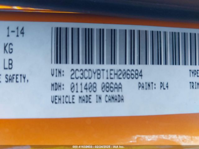 2C3CDYBT1EH206684 Dodge Challenger R/t Plus