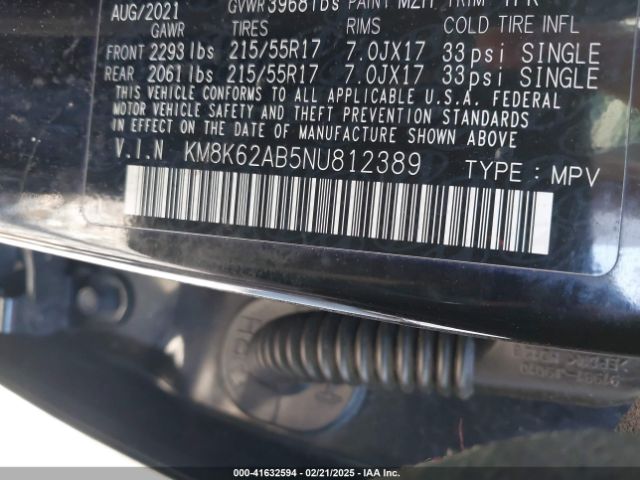 KM8K62AB5NU812389 Hyundai mpi nu pe