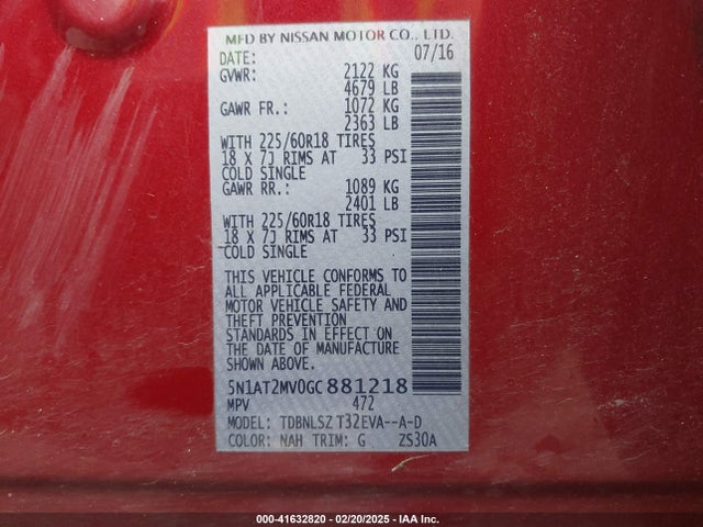 Nissan Rogue Sl 2016 5N1AT2MV0GC881218 Image 9