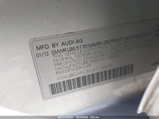 2012 AUDI S4 WAUBGAFL3CA115005 Photo 8