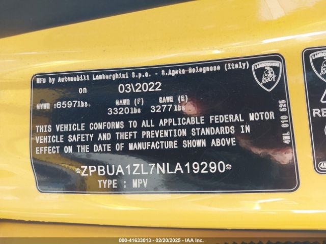 2022 LAMBORGHINI URUS ZPBUA1ZL7NLA19290 Photo 8