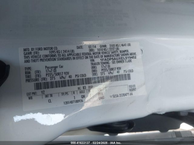 1FADP5AUXEL519452 Ford C-max Hybrid Se