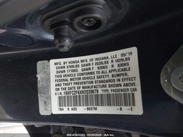 19XFC2F6XKE039679 Honda Civic Lx