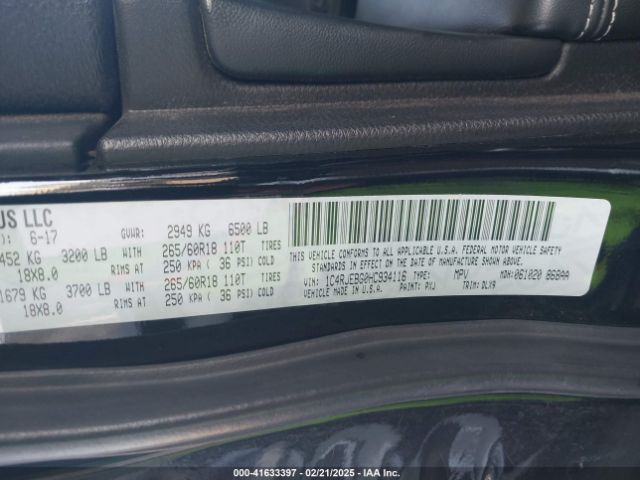 1C4RJEBG0HC934116 Jeep Grand Cherokee Limited 4x2
