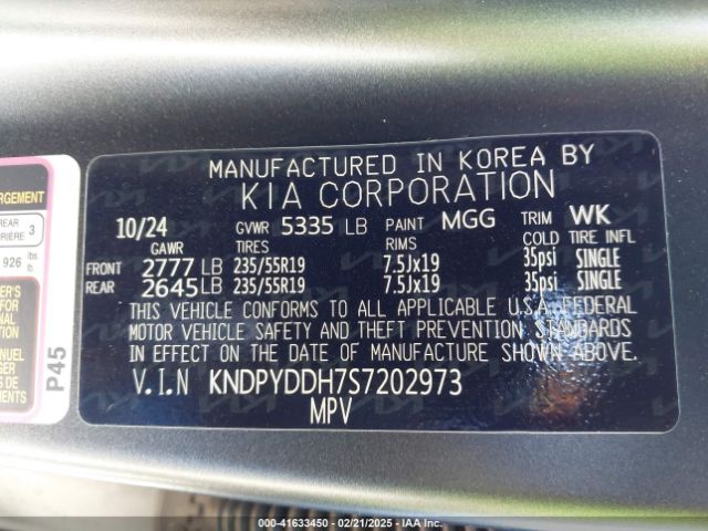 KNDPYDDH7S7202973 KIA Sportage Plug-in Hybrid X-line