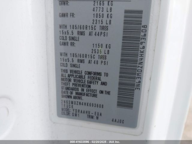 3N63M0ZN4HK693608 Chevrolet City Express 1lt
