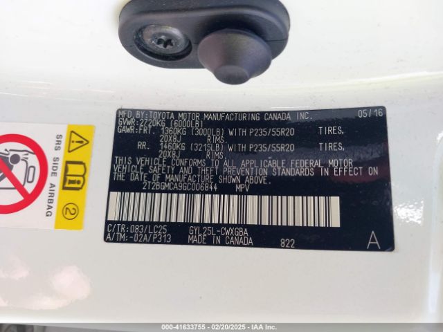 2T2BGMCA9GC006844 Lexus Rx 450h F Sport