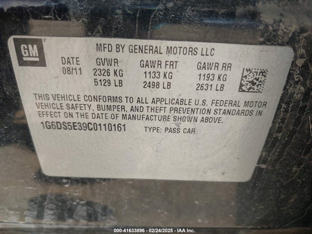 2012 CADILLAC CTS 1G6DS5E39C0110161 Photo 8
