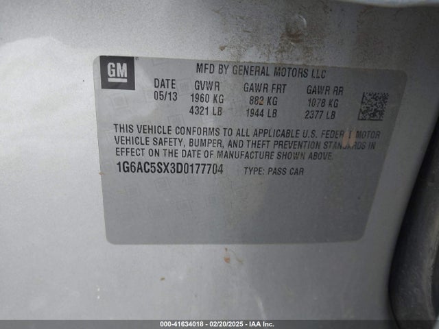 2013 CADILLAC ATS 1G6AC5SX3D0177704 Photo 8