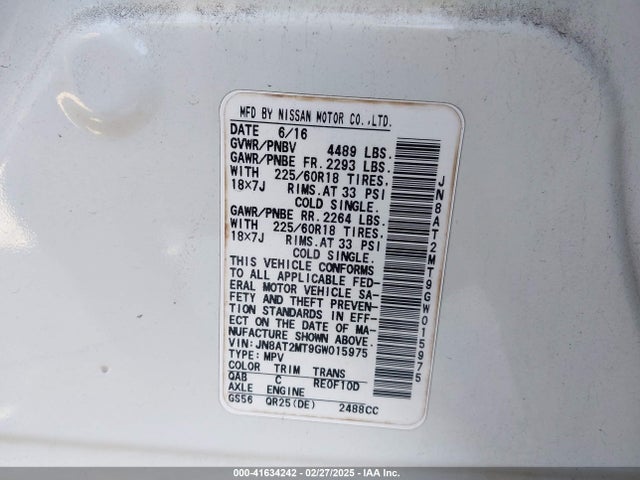 Nissan Rogue Sl 2016 JN8AT2MT9GW015975 Image 9