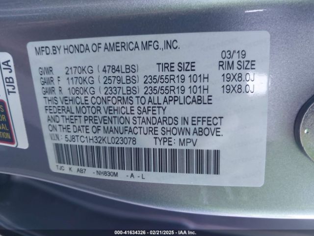 2019 ACURA RDX 5J8TC1H32KL023078 Photo 8