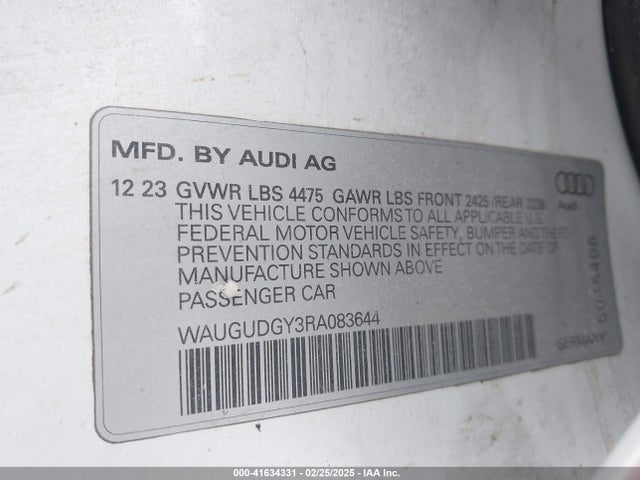 2024 AUDI A3 WAUGUDGY3RA083644 Photo 8