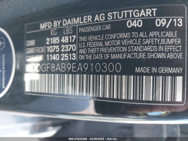 WDDGF8AB9EA910300 Mercedes-Benz C 300 Luxury 4matic/sport 4matic