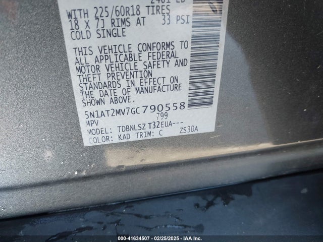 Nissan Rogue Sl 2016 5N1AT2MV7GC790558 Image 9