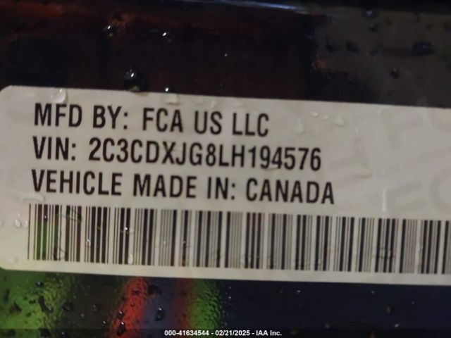 2020 DODGE CHARGER 2C3CDXJG8LH194576 Photo 8