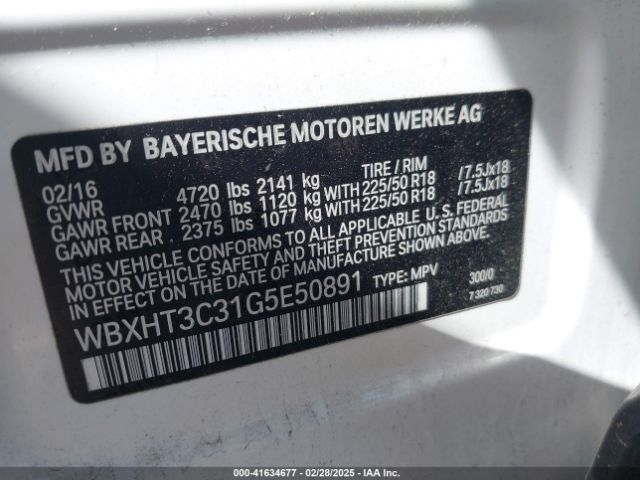 WBXHT3C31G5E50891 BMW X1 Xdrive28i