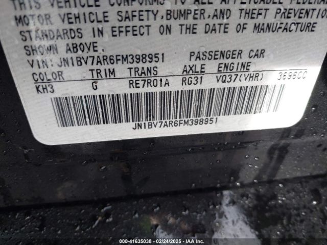 JN1BV7AR6FM398951 Infiniti Q50 Premium
