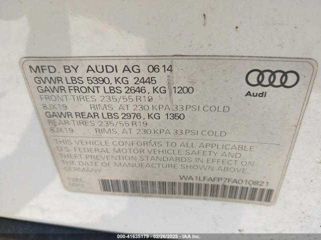 WA1LFAFP7FA010821 Audi Q5 2.0t Premium