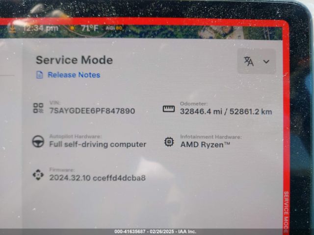 7SAYGDEE6PF847890 Tesla Model Y Awd/long Range Dual Motor All-wheel Drive