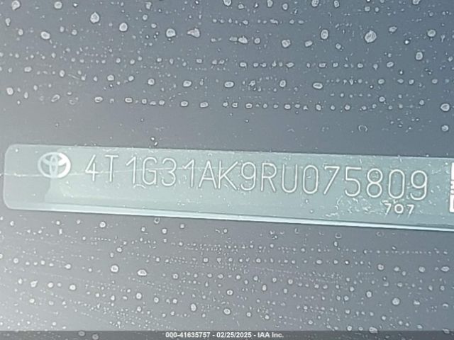 4T1G31AK9RU075809 Toyota Camry Hybrid Se