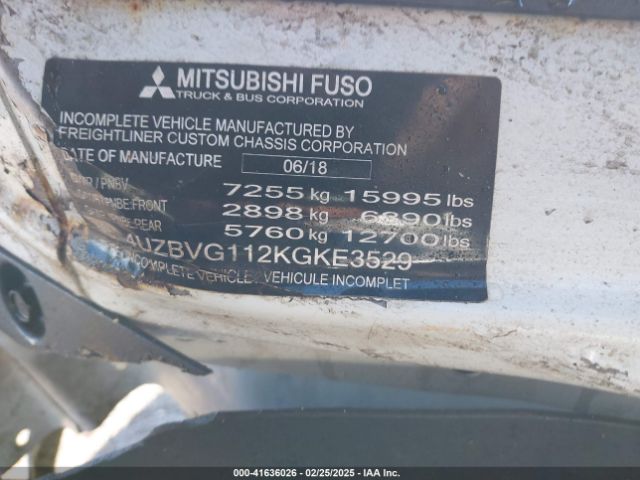 2019 MITSUBISHI FEC7TS 4UZBVG112KGKE3529 Photo 8