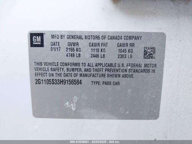 2G1105S33H9156584 Chevrolet IMPALA 1LT